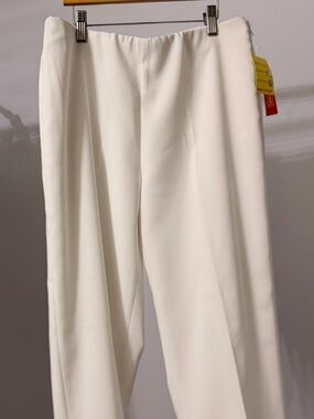Women's Elegant White Wide-Leg Dress Pants